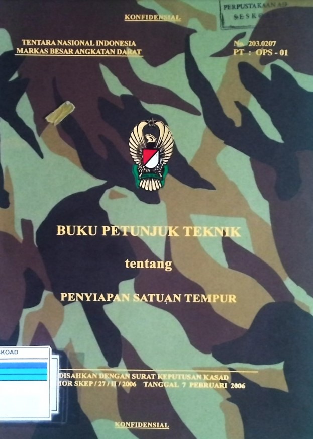 Buku Petunjuk Teknik Penyiapan Satuan Tempur